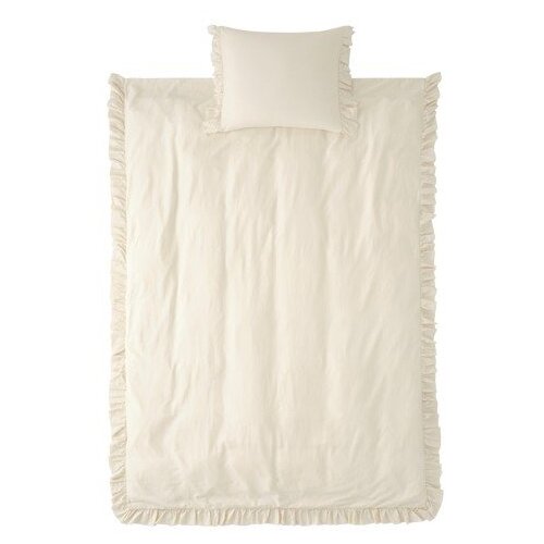 Ellos Home Kremno bela enojna posteljnina iz bombažnega satena 150x210 cm Gloria &ndash; Cene