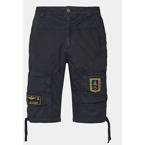 Aeronautica Militare Kratke hlače iz tkanine 241BE041CT1122 Mornarsko modra Regular Fit