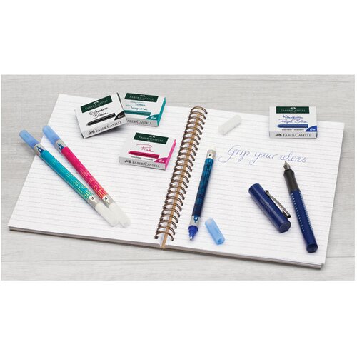  Tinta za nalivpero patrone pk6 faber castell 185506 plava Slike