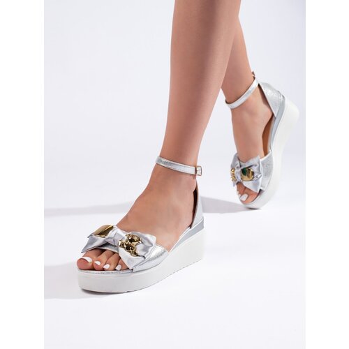 Shelvt Silver wedge sandals Cijene