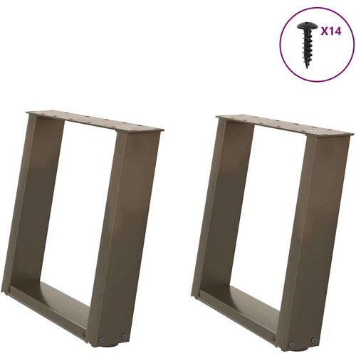 Noge za klub stolić U-oblik 2 kom Prirodni čelik 50 x (42-43) cm Čelik - Prirodna 50 x (42-43) cm 1 Cijene