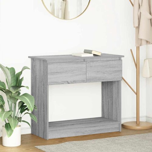 vidaXL Konzolni stol s ladicama sivi Sonoma 85,5x38,5x74,5 cm Cijene