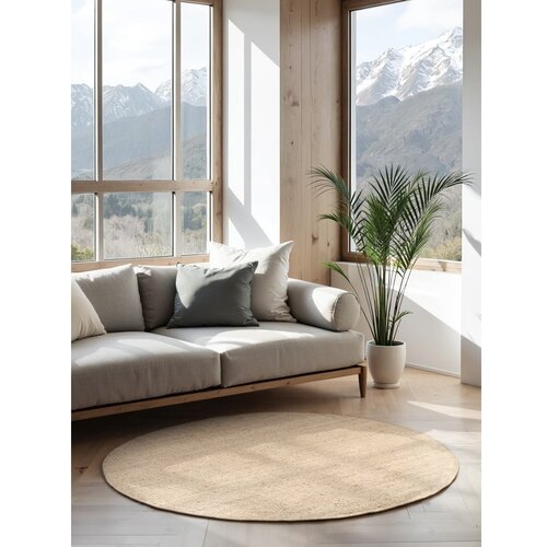 Hanse Home Krem juten okrugli tepih &amp;oslash; 200 cm Boucl&amp;eacute; Jaipur &amp;ndash; Slike