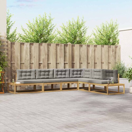 Set vanjskih sofa Bijela 357 x 198,5 x 73 cm Poliester Slike