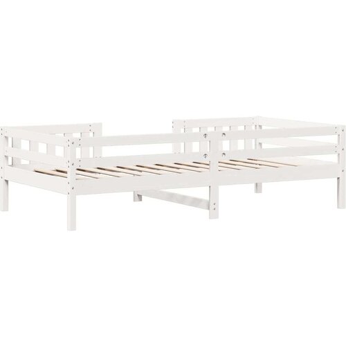 VidaXL Okvir za krevet bijeli 75 x 190 cm od masivne borovine Slike