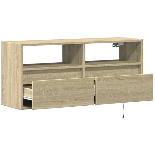  Zidni TV ormarić LED boja hrasta sonome 100x31x45 cm Slike