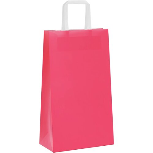  Papirnate vrećice 250 kom s ručkama ružičaste 21x11x36 cm Slike