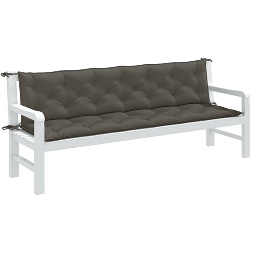  The Living Store Blazina za vrtno klop 2 kos melanž tm. siva 200x50x7 cm blago - Blazina Za Vrtno Klop, (21463492) Slike