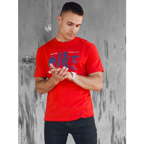 DStreet Men's T-shirt with orange print Cene