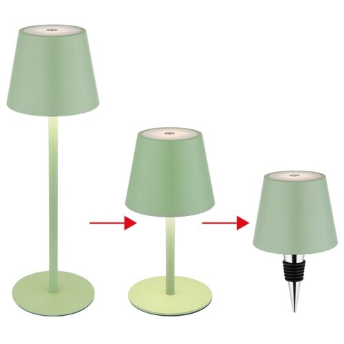 Globo 58488BG-LED prigu&amp;scaron;iva, dodirno upravljanje, punjiva spoljna stona lampa 3u1 VANNIE 3W/5V IP54 zelena Slike