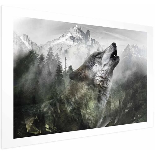  Plakat - Howling Wolf 60x40 Bez okvira s margom Cene