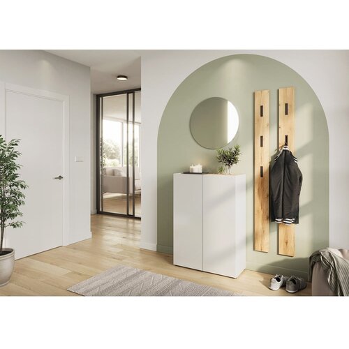 Germania Bela omarica za čevlje v hrastovem dekorju 74x105x33 cm Alviano &amp;ndash; Slike