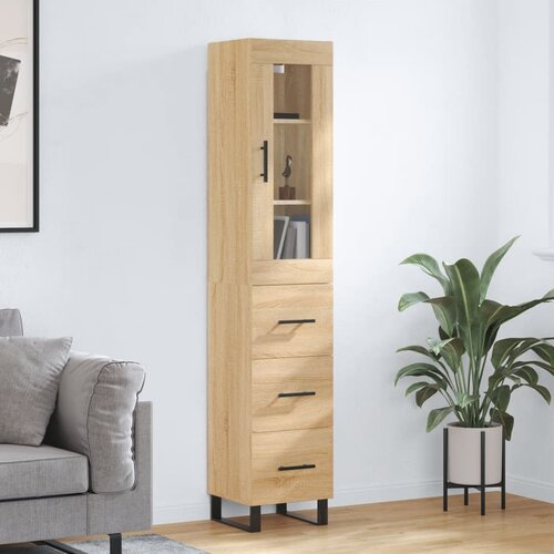 vidaXL Visoka komoda hrasta sonome 34 5x34x180cm od konstruiranog drva Cene
