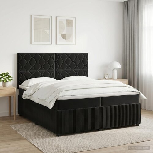  Boxspring krevet s madracem Crna 200 x 200 cm Bar&scaron;un Cijene