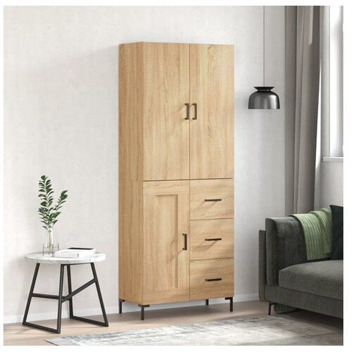 vidaXL Visoka komoda hrasta sonome 69 5x34x180cm od konstruiranog drva Cijene