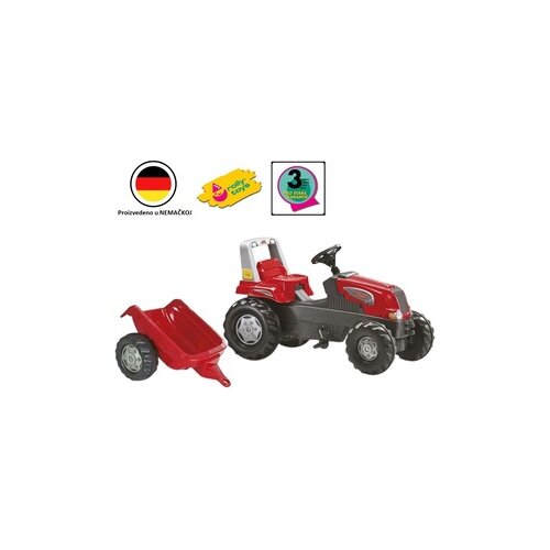 Traktor na pedale junior Rolly Toys sa kid prikolicom crveni Slike