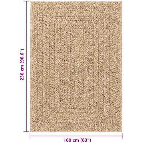  Tepih ZIZUR 160 x 230 cm s izgledom jute unutarnji i vanjski Slike
