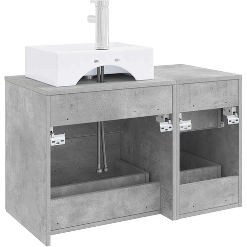  Set namje&amp;scaron;taja za kupaonicu 2 kom. Betonska siva 49,5 x 41 x 79,5 cm Slike