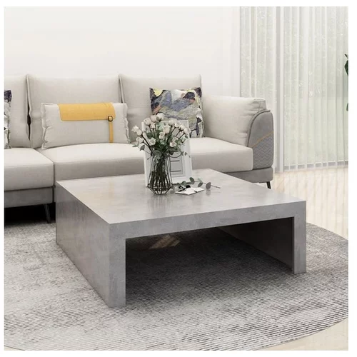  Klubska mizica betonsko siva 100x100x35 cm iverna plošča