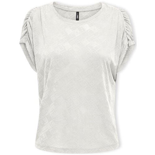 Only Topi & Bluze Top Free Life S/S - Cloud Dancer Bela Cene