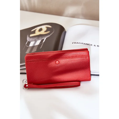  Large Women's Wallet With Embossing Eco Leather Red Martiel