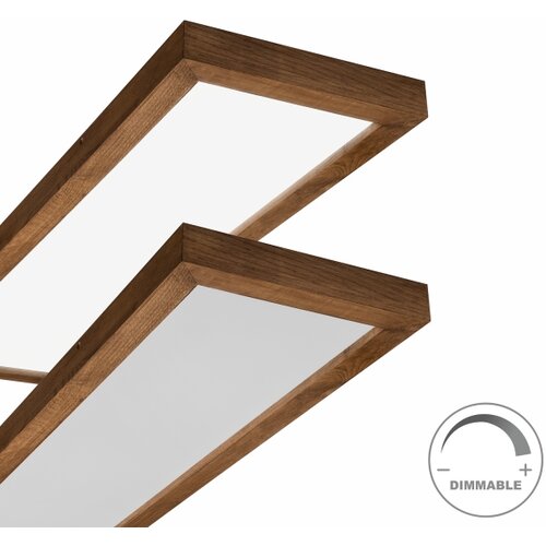  Brilagi-LED prigu&amp;scaron;iva svetiljka WOODY FRAME LED/50W/230V hrast 120x30 cm IP44 +daljinski upravljač Slike