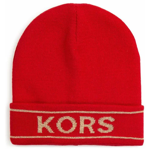 Michael Kors Dječja kapa s dodatkom vune boja: crvena, od tanke pletenine