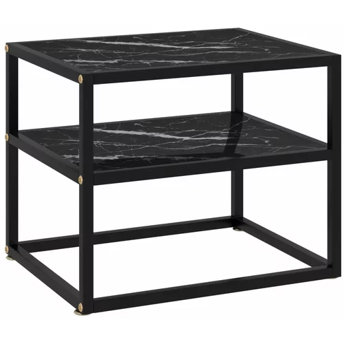  Konzolni stol crni 50 x 40 x 40 cm od kaljenog stakla