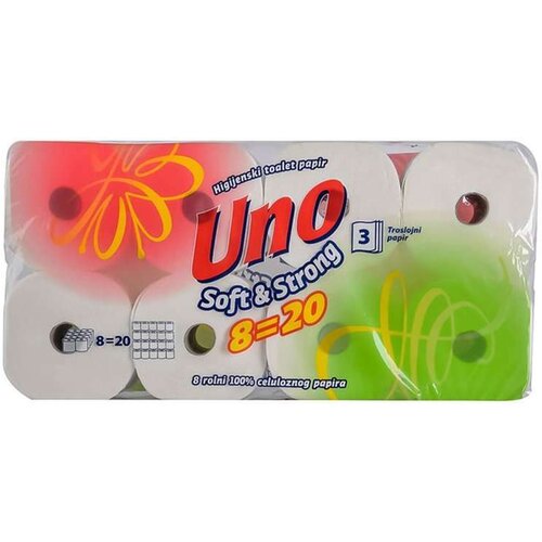 Uno Toalet papir 3 sloja Soft Strong 8=20, 1/8 Cene