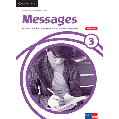  MESSAGES 3, New edition, delovni zvezek za angleščino z avdio CD-jem v 8. razredu osnovne šole, ROKU