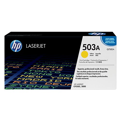 HP po&amp;scaron;kodovana embalaža: toner Q7582A 503A (rumena), original Slike