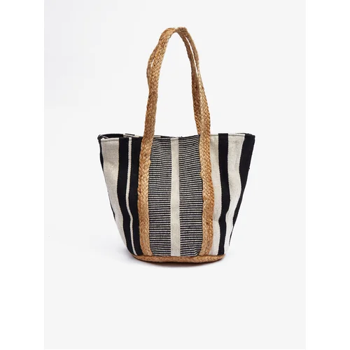 Orsay White-Black Ladies Striped Bag - Women