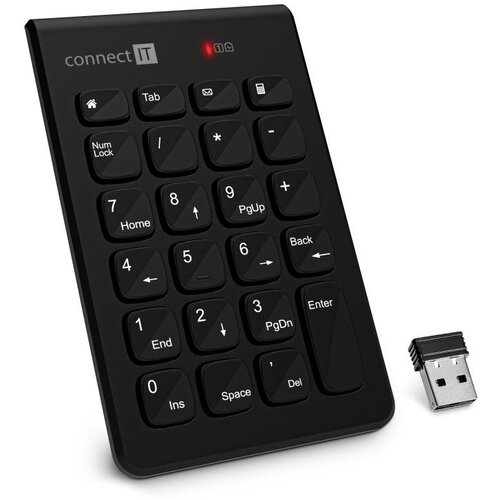 Connect IT CKB-0062-BK - Bežična numerička tastatura 1xAAA crna Cene