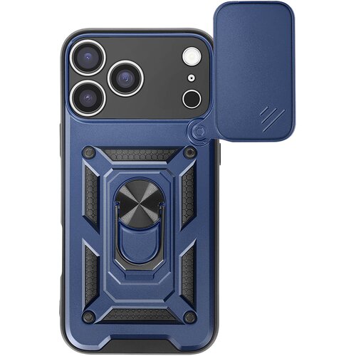 Oem Mayaxess, Ovitek za iPhone 17 Pro z vrtljivim magnetnim obročem in pokrovom za kamero, Modra noč, (5000208699) Cene