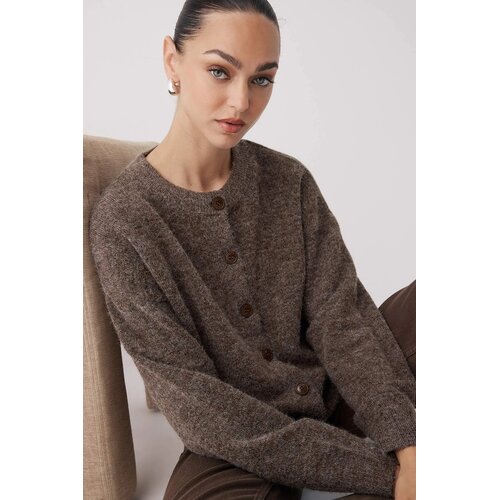 TRENDYOLMILLA ženski duks Twoaw26Hi000890, taupe-braon Cene