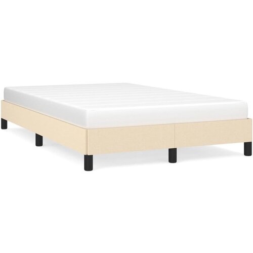  The Living Store Posteljni okvir krem 120x190 cm tkanina - Posteljni Okvir, (21526718) Slike