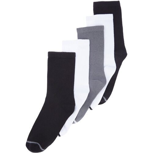 Trendyol multi-colored men's 5-Pack cotton contrast striped college-tennis-medium socks Cene