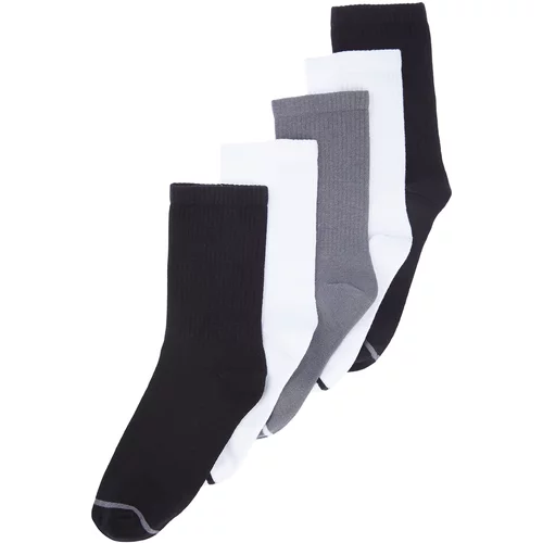 Trendyol Multi-Colored Men's 5-Pack Cotton Contrast Striped College-Tennis-Medium Socks