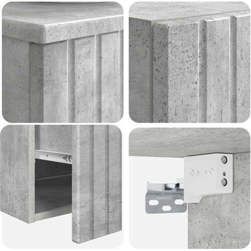  Set namje&amp;scaron;taja za kupaonicu 2 kom. Betonska siva 33 x 34.5 x 100 cm Slike