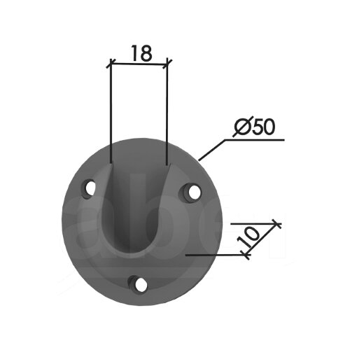 Dabel nosač šipke ns1 siva 18/10/fi50 mm (2kom) dbp1 Cene