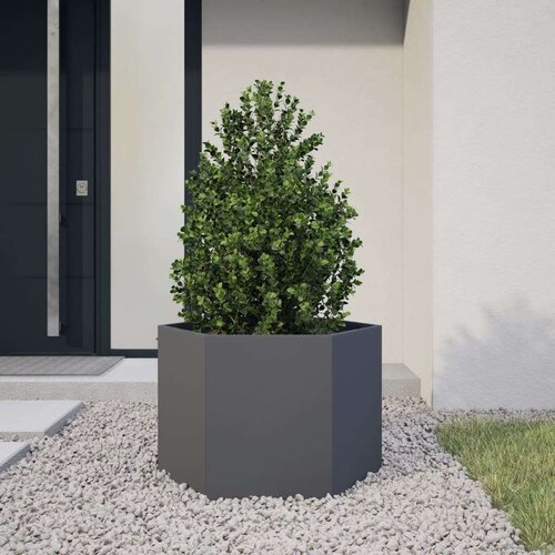 VidaXL Vrtna sadilica antracit &amp;scaron;esterokutna 69x60x45 cm čelična Slike