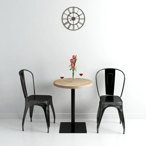 vidaXL Okrugli stol za bistro od MDF-a i čelika 60 x 75 cm boja hrasta Cijene
