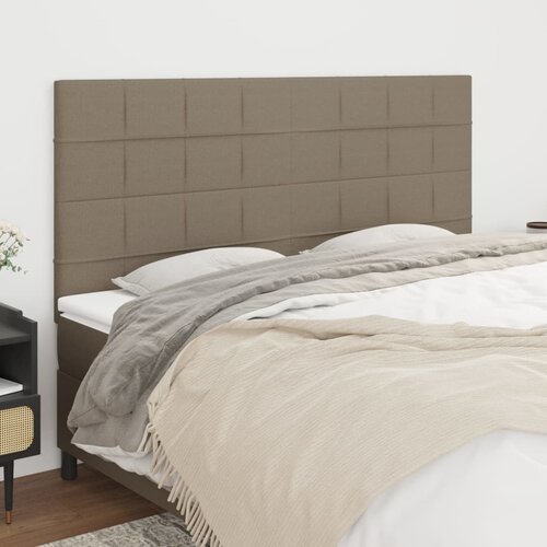 vidaXL Posteljno vzglavje 4 kosa taupe 90x5x78/88 cm blago Cene