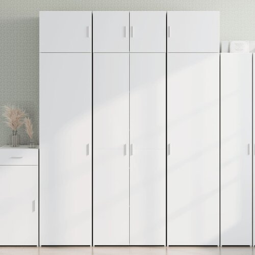 Furnova Ozka omara za shranjevanje bela 70x42,5x225 cm inženirski les, (21953907) Cene