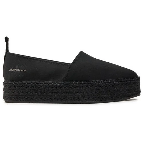 Calvin Klein Jeans Espadrile Platform Espadrille Mix Ml Mtl YW0YW01622 Črna