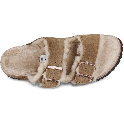 Birkenstock Natikači Arizona Shearling Kostanjeva Slike