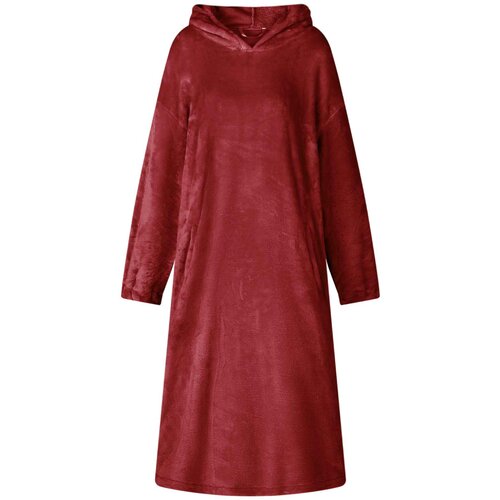 vidaXL Odeja s kapuco Bordeaux rdeča s Flanel Cene