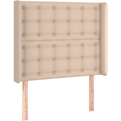  Uzglavlje boja cappuccina 103x16x118/128 cm od umjetna koža Slike