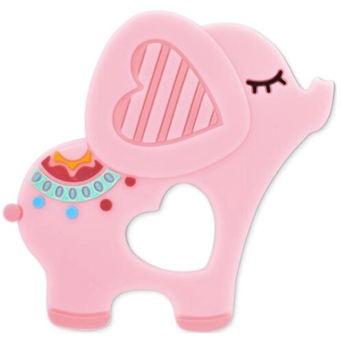 Lorelli SILIKONSKA GLODALICA ZA BEBE ELEPHANT - LUCKY PINK (10210830002) Slike