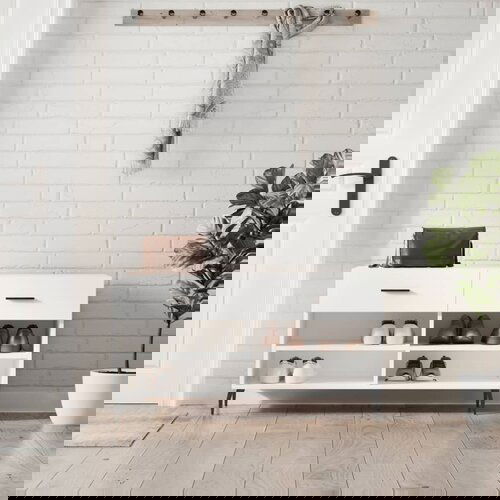 vidaXL Klupa za cipele bijela 102 x 35 x 55 cm od konstruiranog drva Cijene